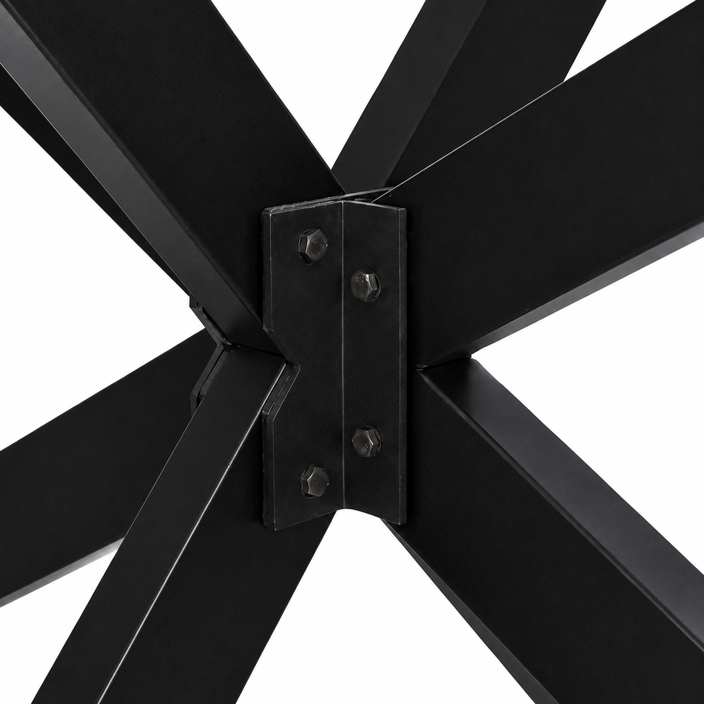 Pied de table Araignée en acier noir – 120 × 68 × 72 cm