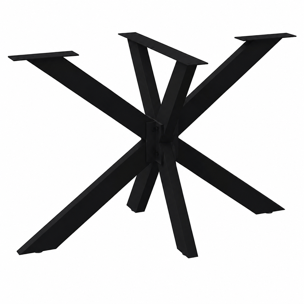 Pied de table Araignée en acier noir – 120 × 68 × 72 cm