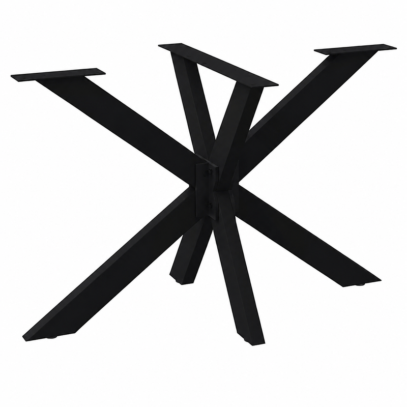 Pied de table Araignée en acier noir – 120 × 68 × 72 cm
