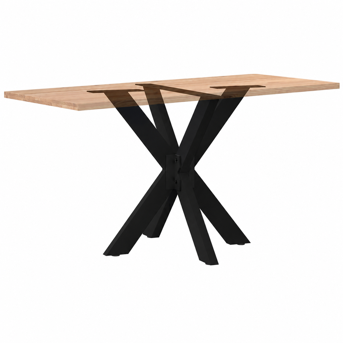 Pied de table Araignée en acier noir – 85 × 85 × 72 cm