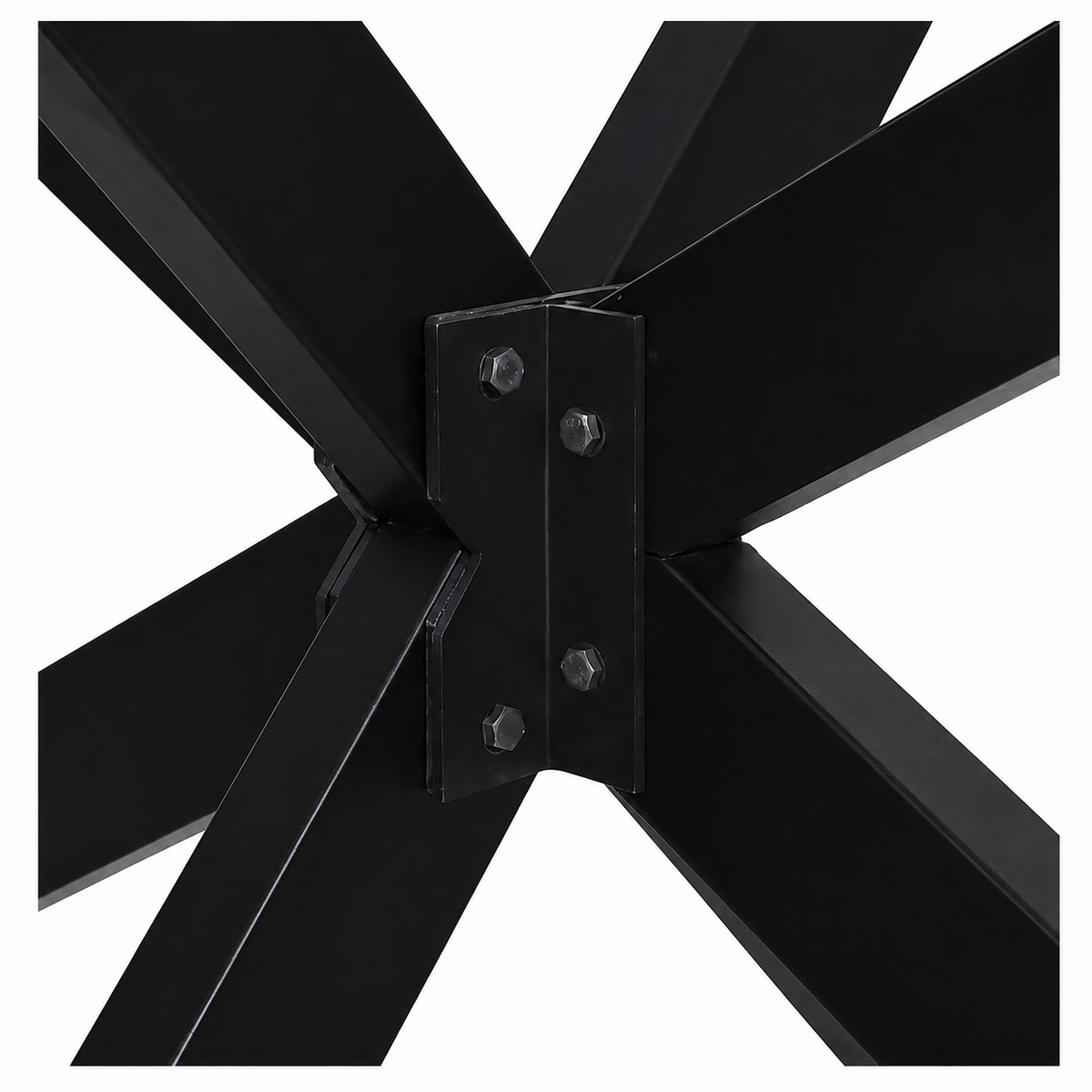 Pied de table Araignée en acier noir – 85 × 85 × 72 cm