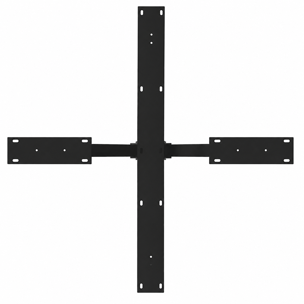 Pied de table Araignée en acier noir – 85 × 85 × 72 cm