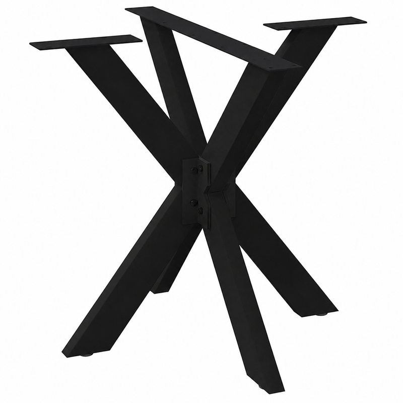 Pied de table Araignée en acier noir – 85 × 85 × 72 cm