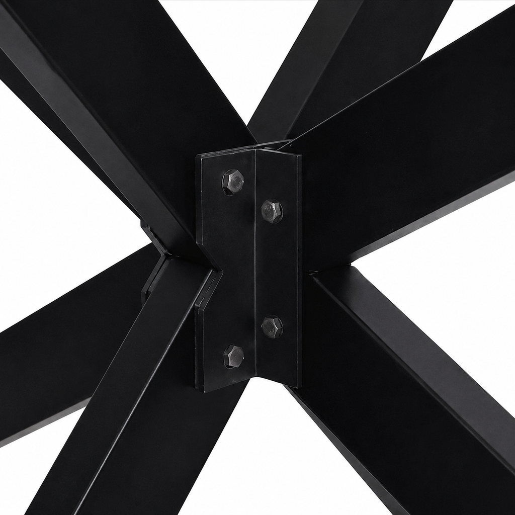 Pied de table basse Araignée en acier noir – 98 × 58 × 42 cm