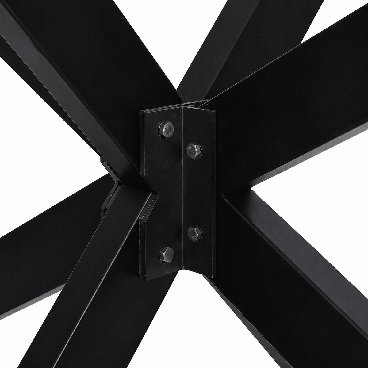 Pied de table basse Araignée en acier noir – 98 × 58 × 42 cm
