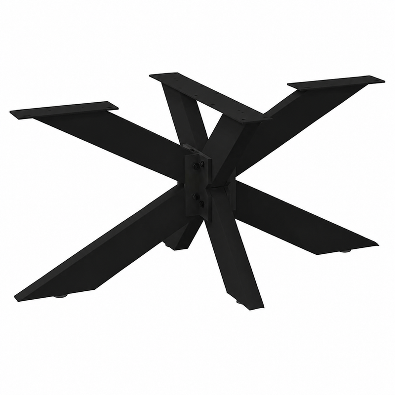 Pied de table basse Araignée en acier noir – 98 × 58 × 42 cm