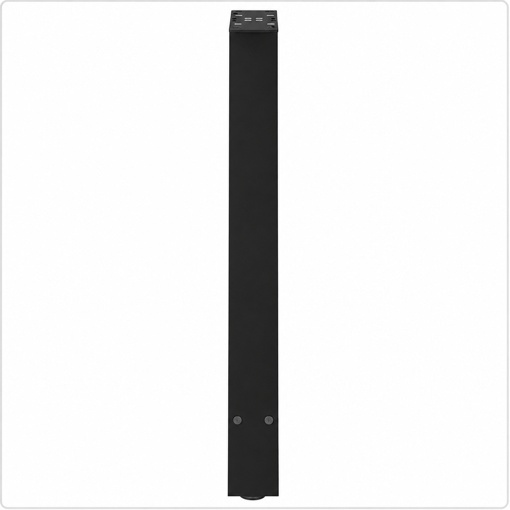 Pieds de table à manger en A en acier noir, lot de 2, 60 × 72 cm, vue de profil