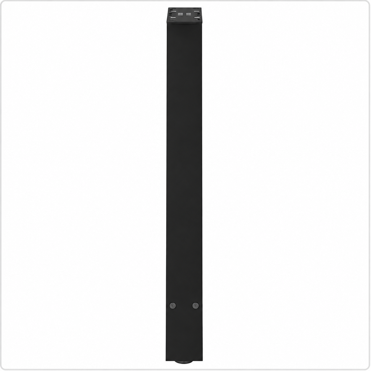 Pieds de table à manger en A en acier noir, lot de 2, 60 × 72 cm, vue de profil