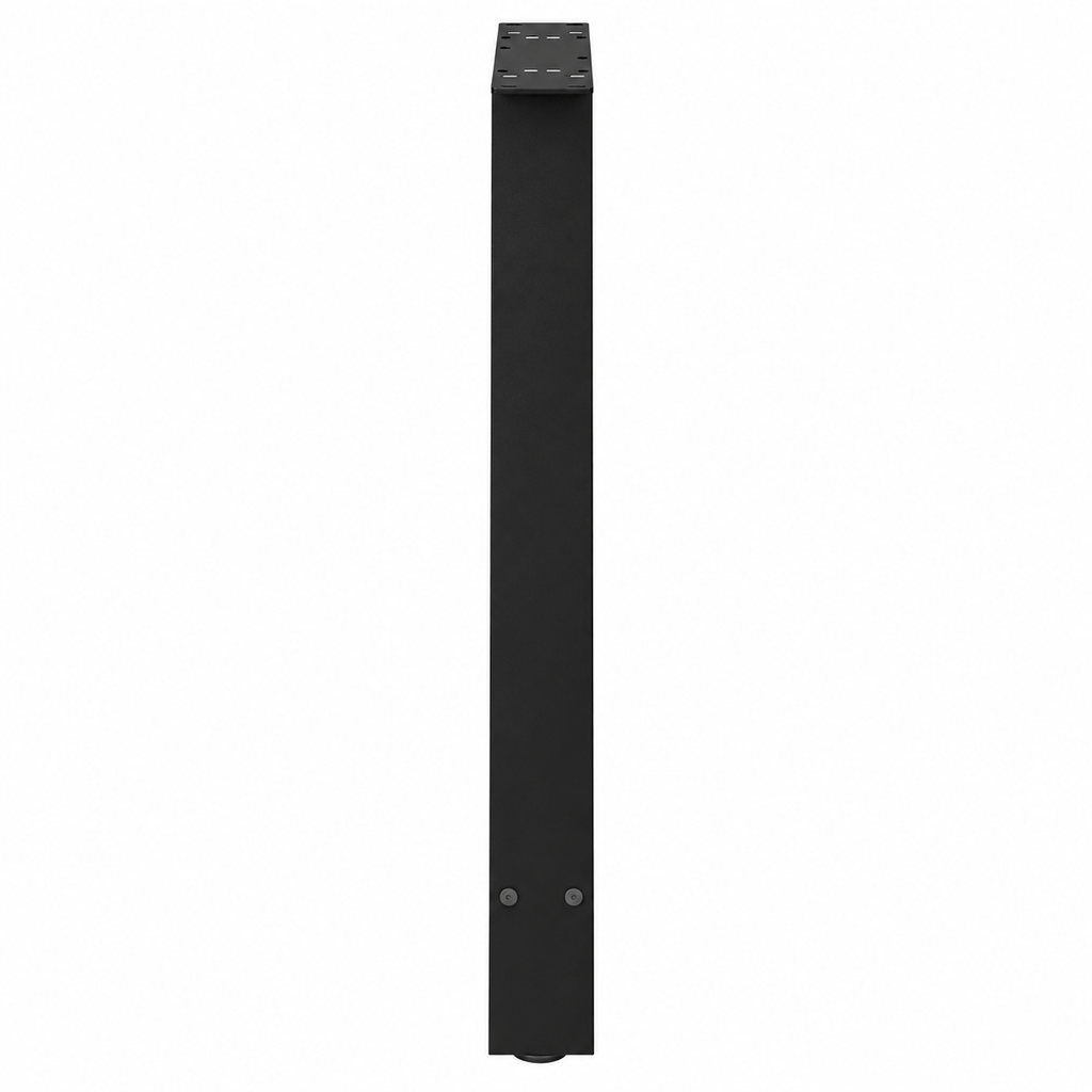 Pieds de table à manger en A en acier noir, lot de 2, 90 × 72 cm, vue de profil