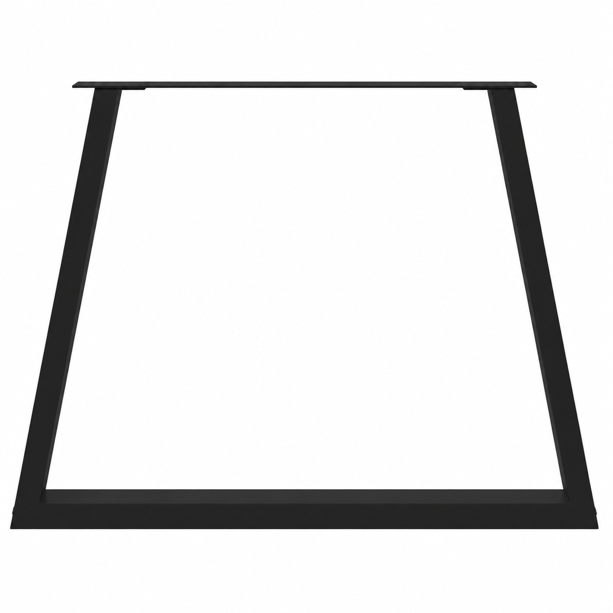 Pieds de table à manger en V en acier noir, lot de 2, 100 × 72 cm, un pied, vue de face