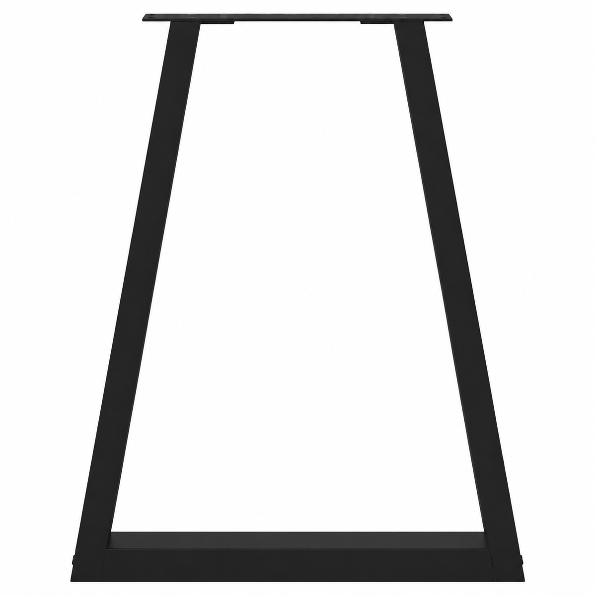 Pieds de table à manger en V en acier noir, lot de 2, 50 × 72 cm, un pied, vue de face