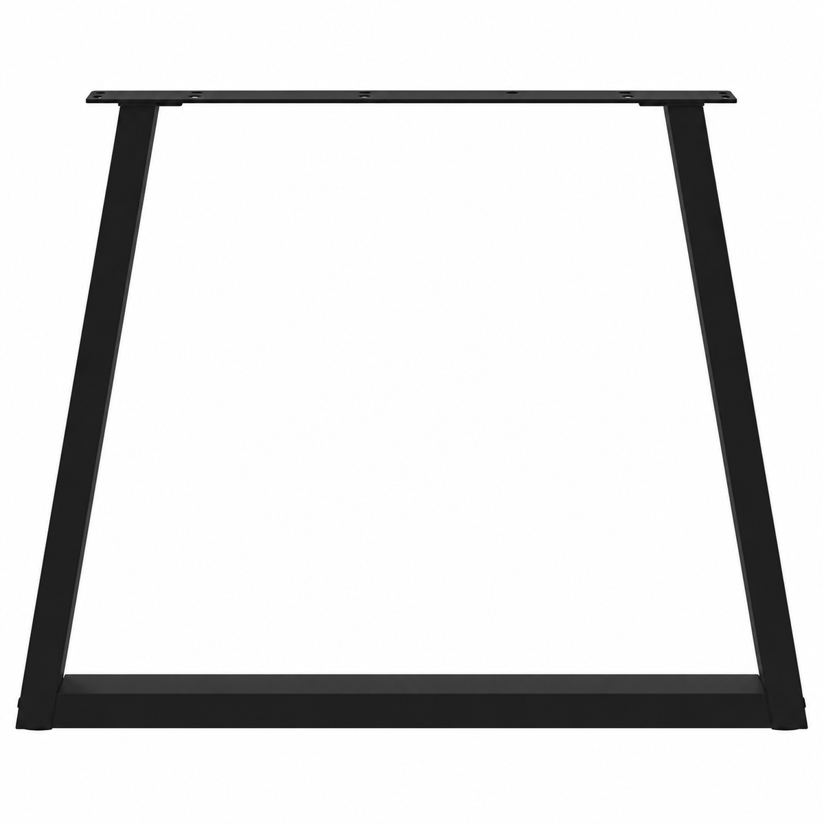 Pieds de table à manger en V en acier noir, lot de 2, 70 × 72 cm, un pied, vue de face