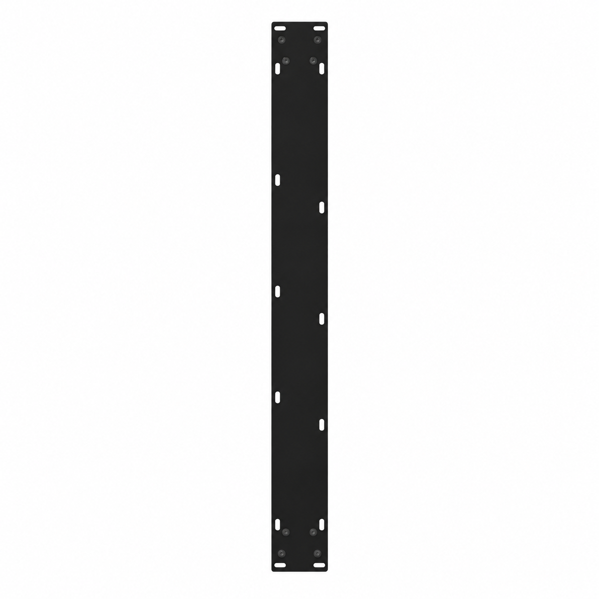 Plaque de fixation pré-percée des pieds de table à manger en V en acier noir, 80 × 72 cm, vue de dessus