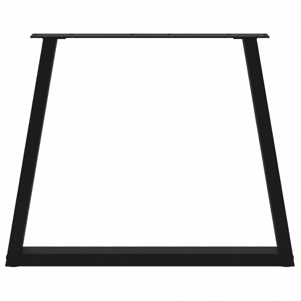 Pieds de table à manger en V en acier noir, lot de 2, 80 × 72 cm, un pied, vue de face