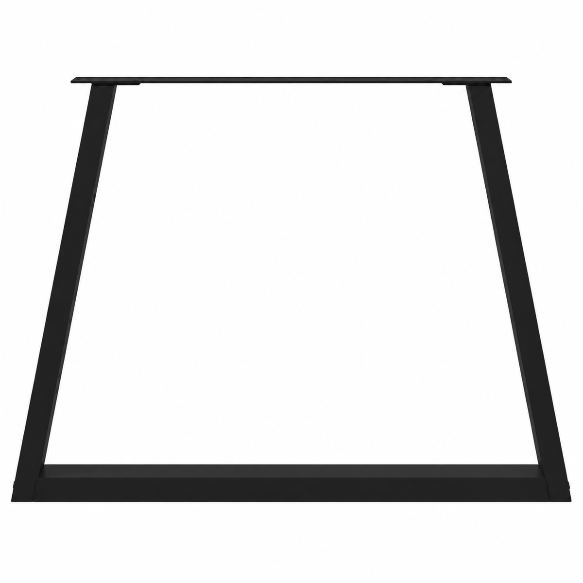 Pieds de table à manger en V en acier noir, lot de 2, 90 × 72 cm, un pied, vue de face
