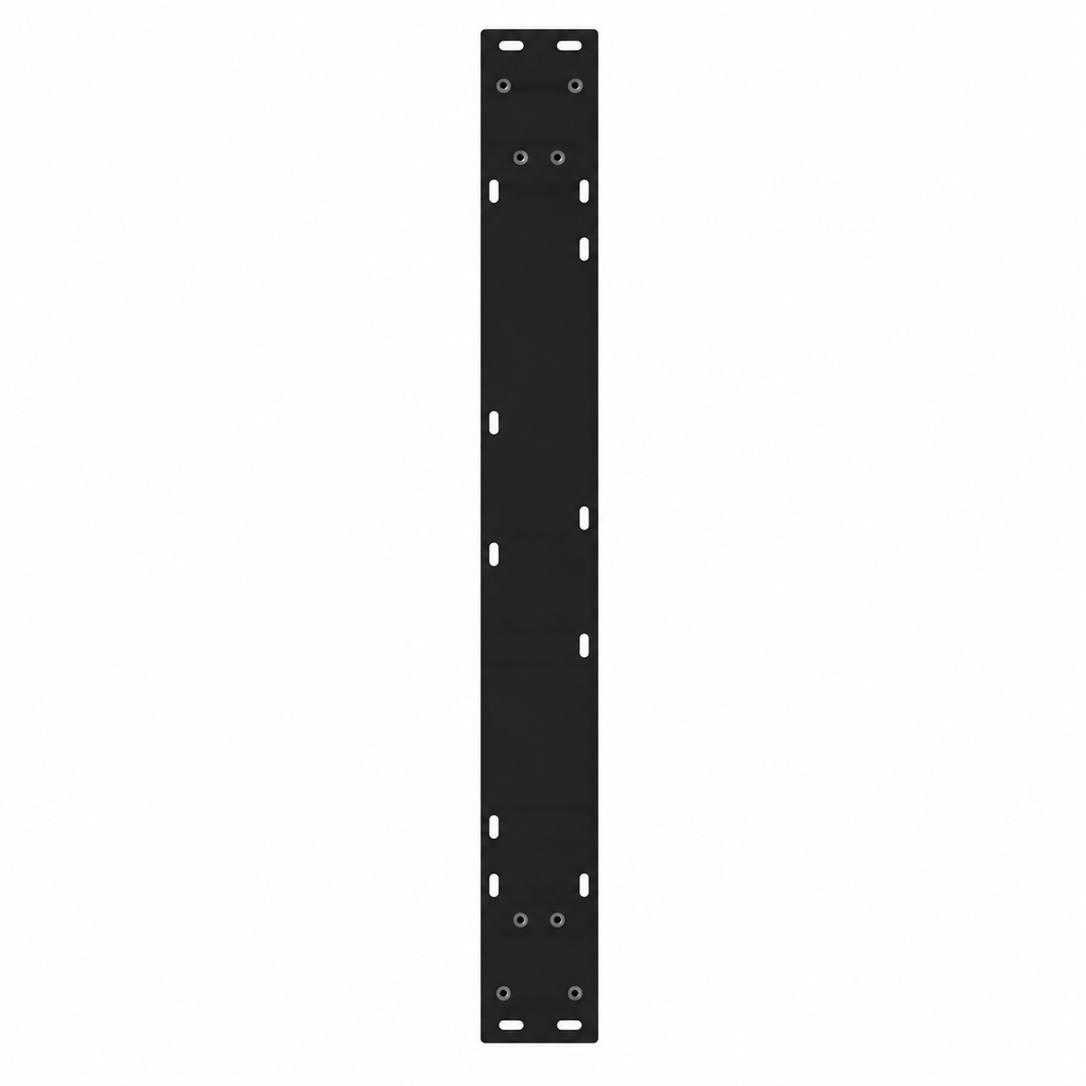 Plaque de fixation pré-percée des pieds de table à manger en X en acier noir, 70 × 72 cm, vue de dessus