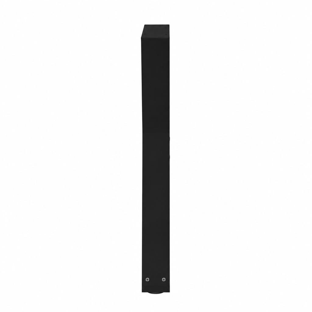 Pieds de table à manger en X en acier noir, lot de 2, 70 × 72 cm, vue de profil