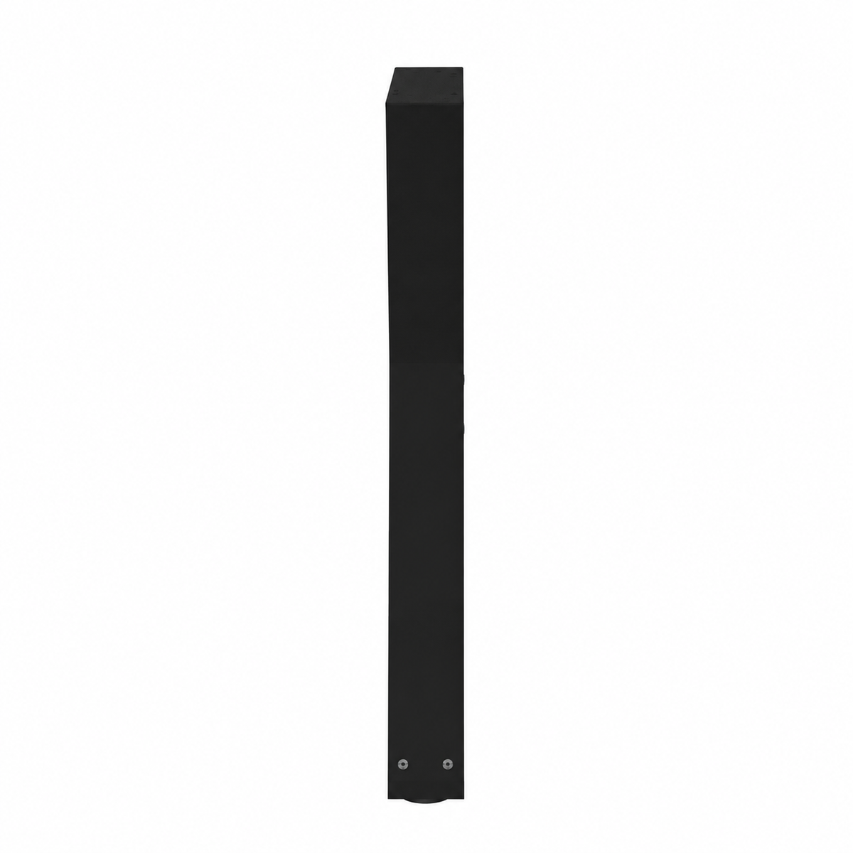 Pieds de table à manger en X en acier noir, lot de 2, 70 × 72 cm, vue de profil
