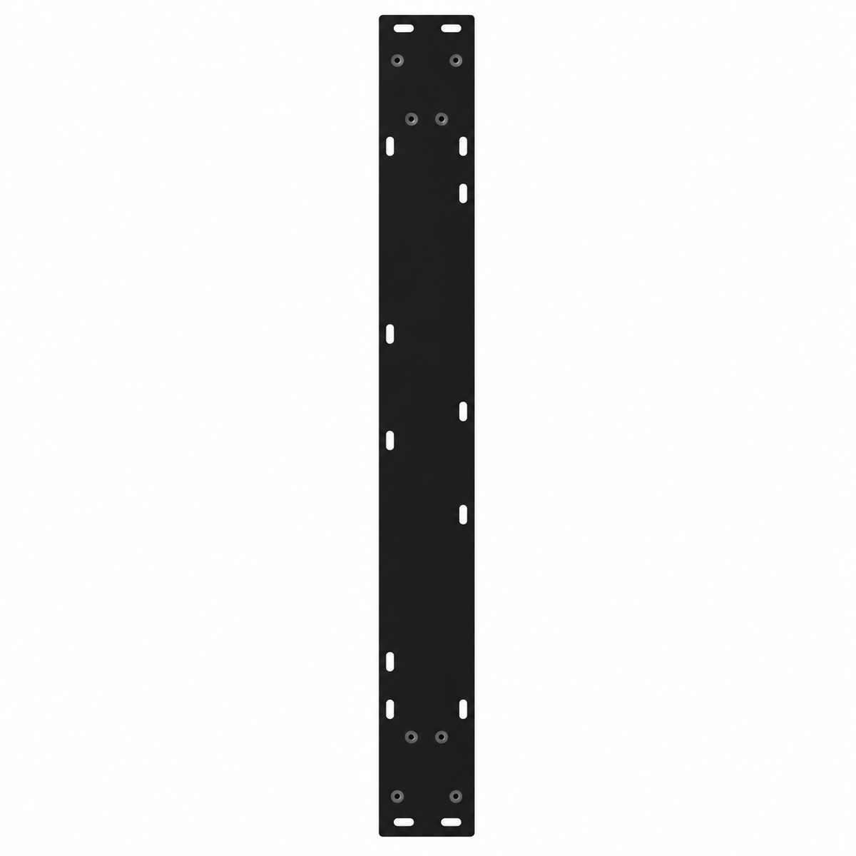 Plaque de fixation pré-percée des pieds de table à manger en X en acier noir, 80 × 72 cm, vue de dessus