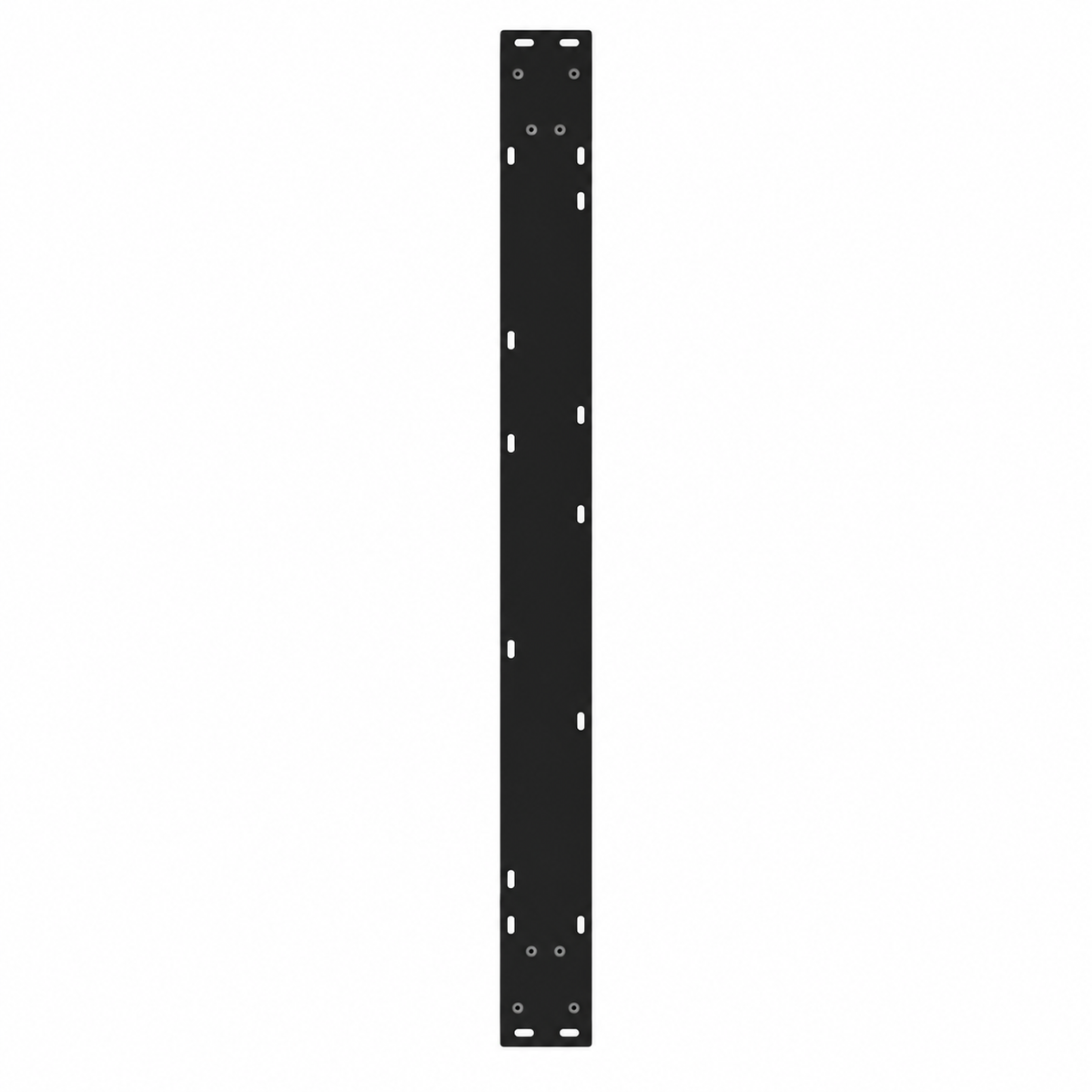 Plaque de fixation pré-percée des pieds de table à manger en X en acier noir, 90 × 72 cm, vue de dessus