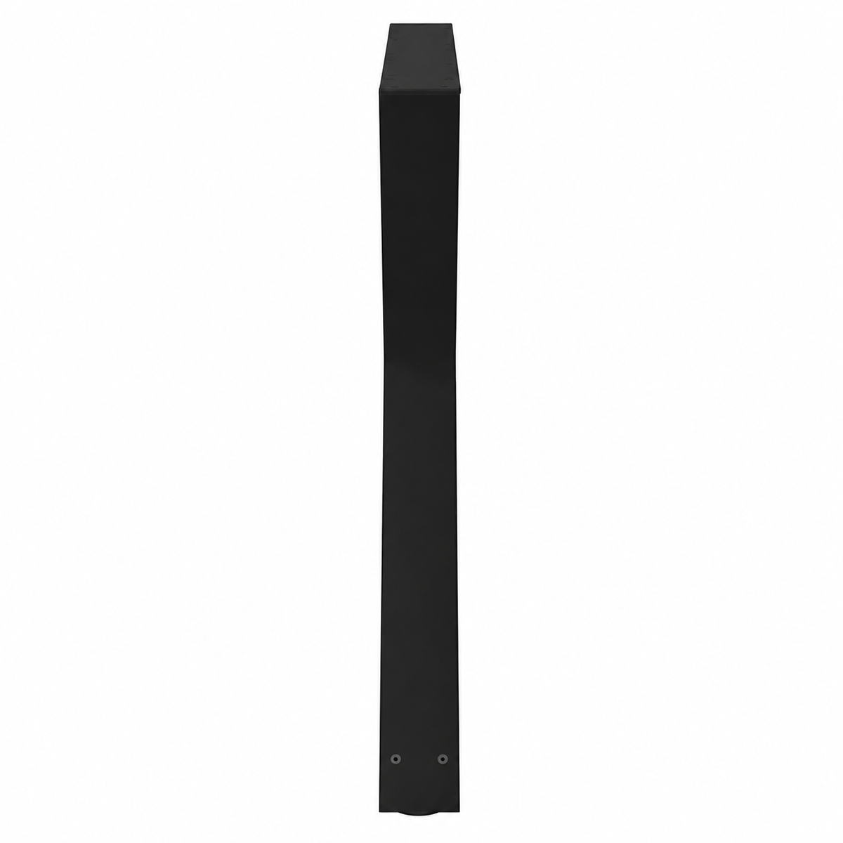 Pieds de table à manger en X en acier noir, lot de 2, 90 × 72 cm, vue de profil
