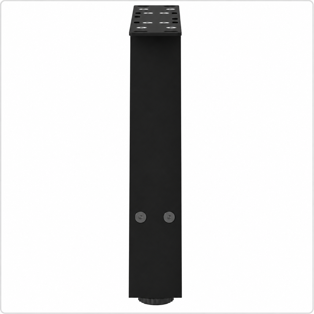 Pieds de table basse en A en acier noir, lot de 2, 30 × 30 cm, vue de profil