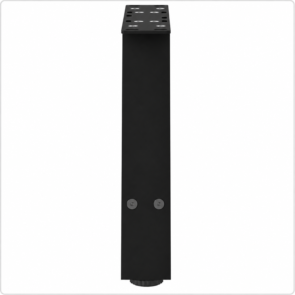 Pieds de table basse en A en acier noir, lot de 2, 30 × 30 cm, vue de profil