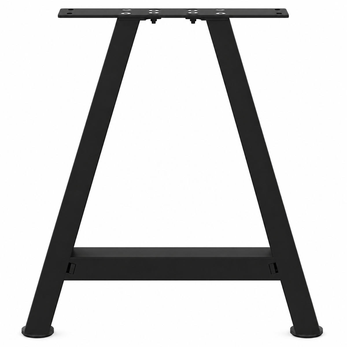 Pieds de table basse en A en acier noir, lot de 2, 38 × 42 cm, un pied, vue de face