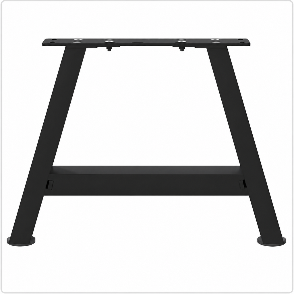 Pieds de table basse en A en acier noir, lot de 2, 40 × 30 cm, un pied, vue de face