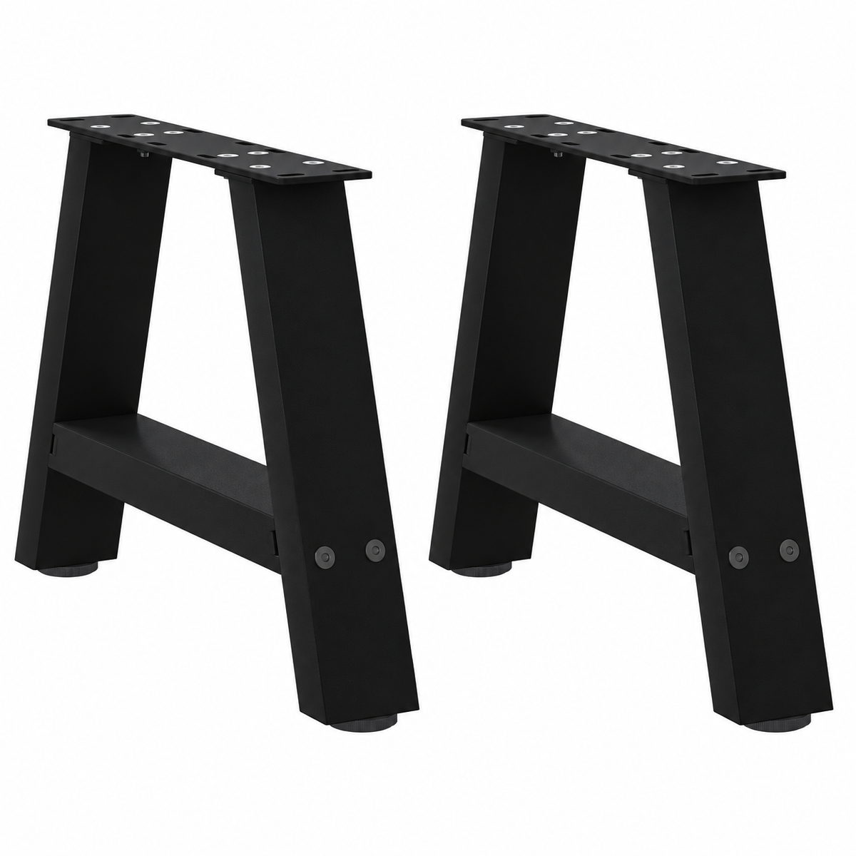 Pieds de table basse en A en acier noir, lot de 2, 40 × 30 cm, vue de face