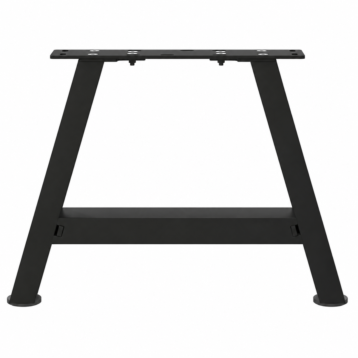 Pieds de table basse en A en acier noir, lot de 2, 50 × 30 cm, un pied, vue de face