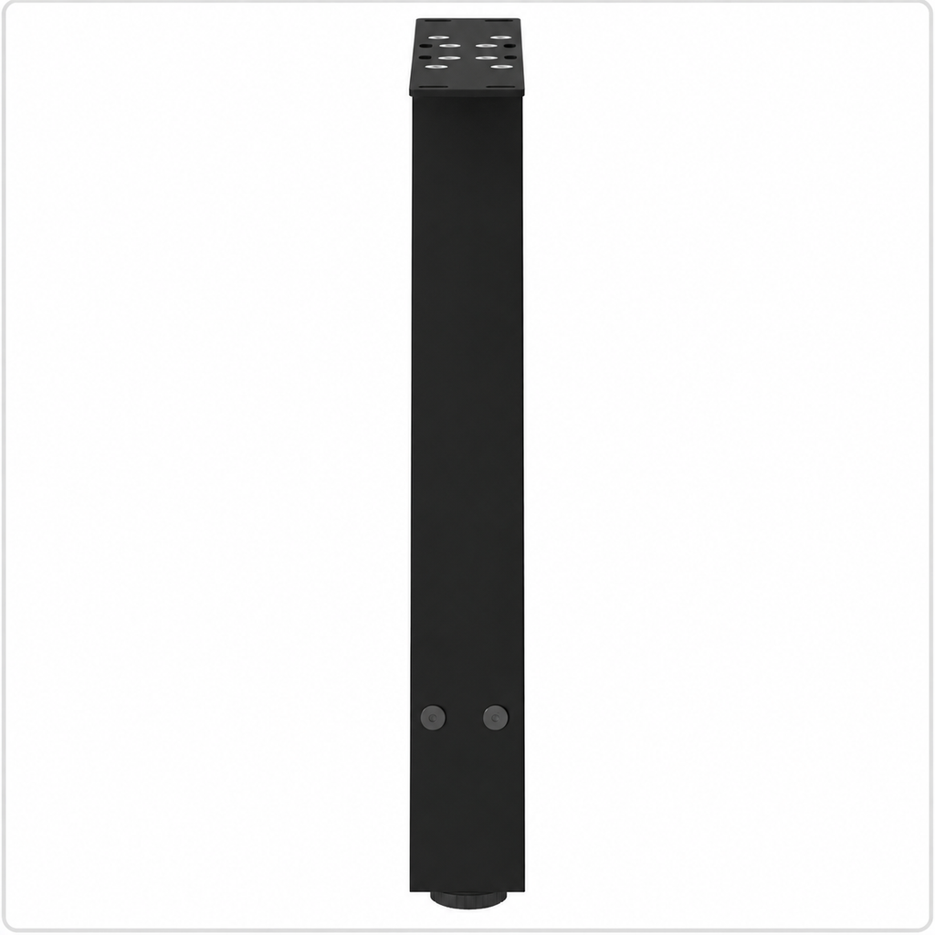 Pieds de table basse en A en acier noir, lot de 2, 50 × 42 cm, vue de profil