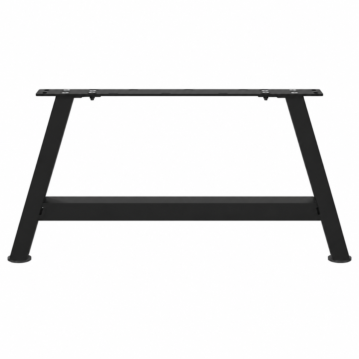 Pieds de table basse en A en acier noir, lot de 2, 60 × 30 cm, un pied, vue de face