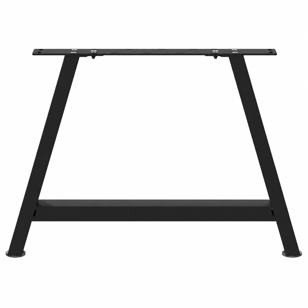 Pieds de table basse en A en acier noir, lot de 2, 60 × 42 cm, un pied, vue de face