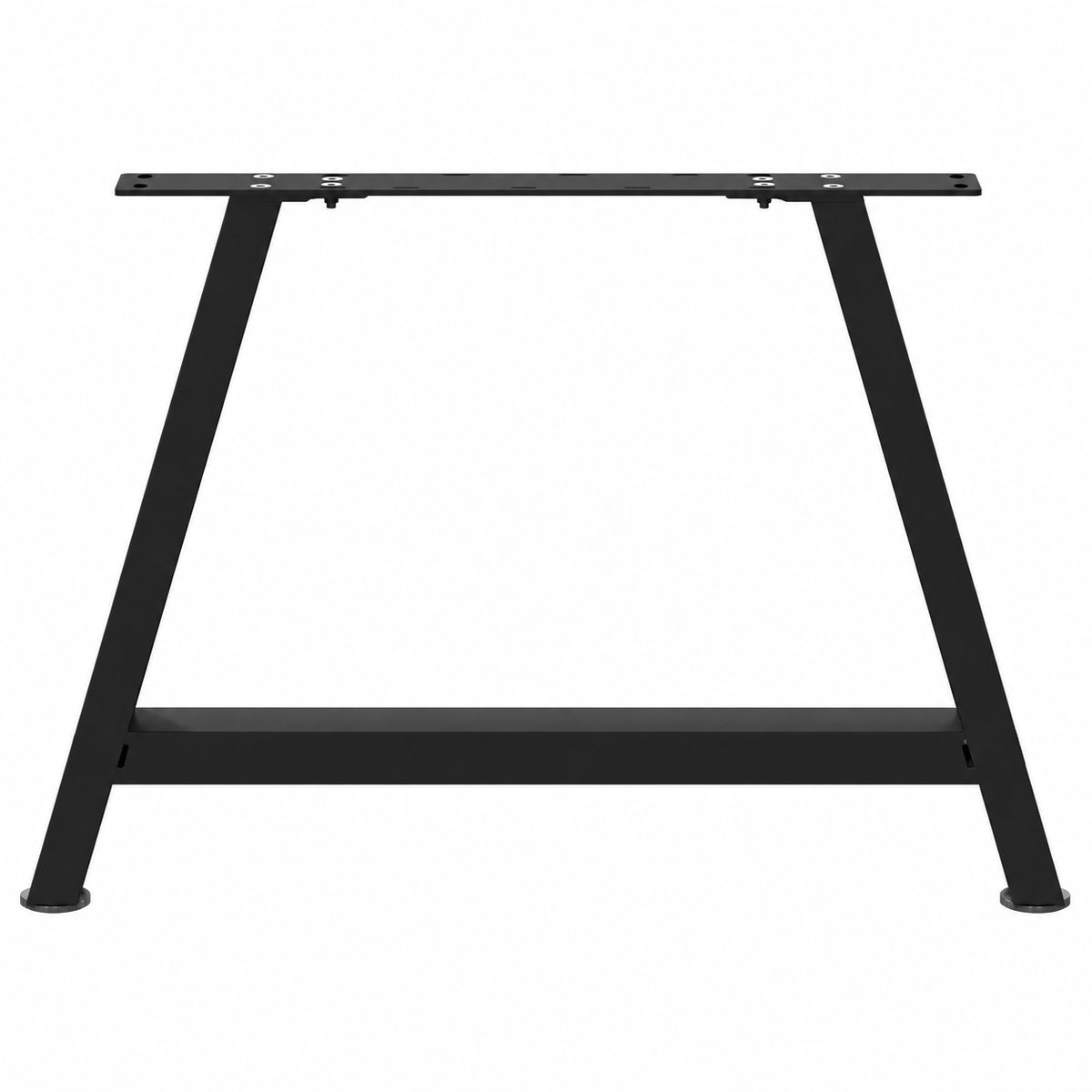 Pieds de table basse en A en acier noir, lot de 2, 60 × 42 cm, un pied, vue de face
