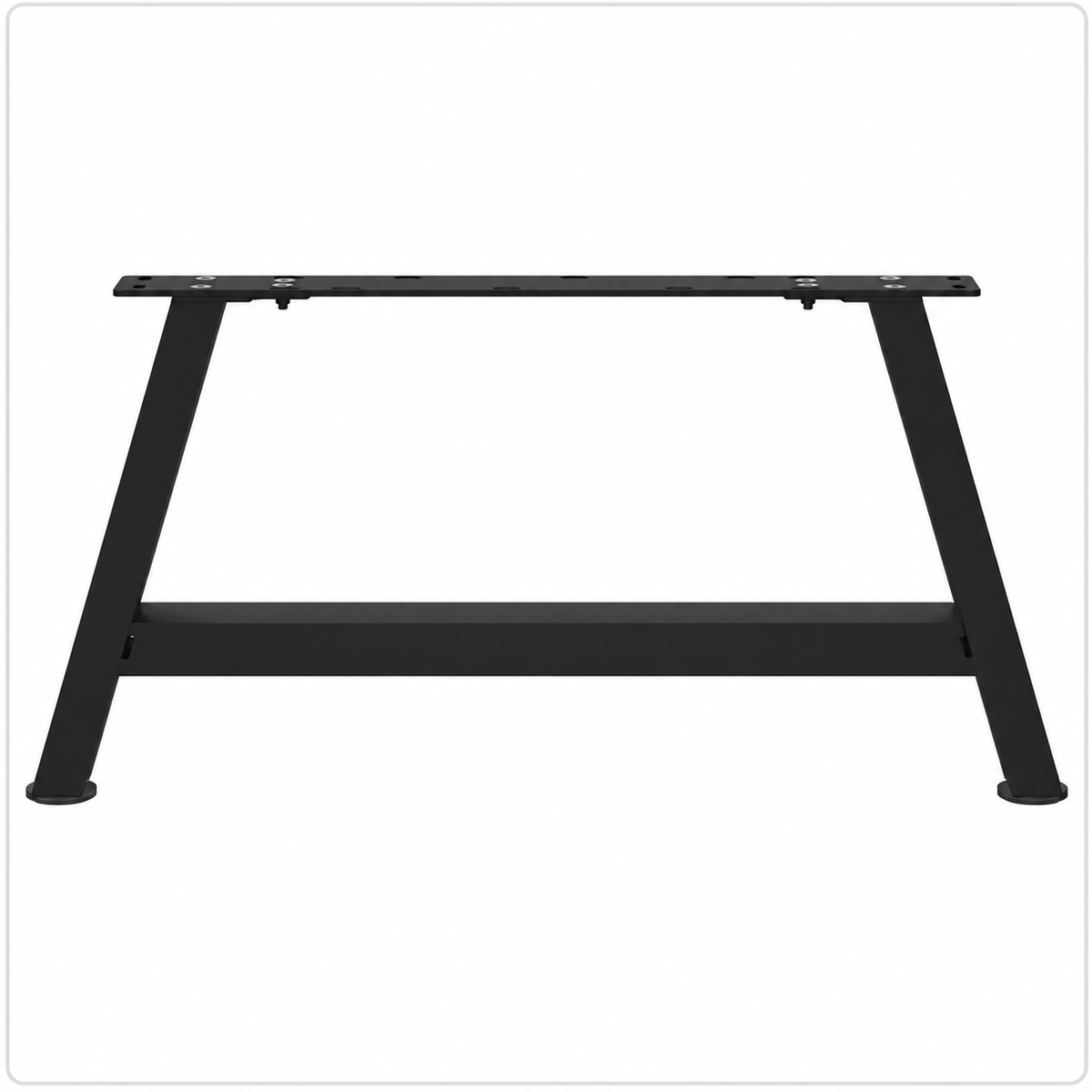 Pieds de table basse en A en acier noir, lot de 2, 70 × 30 cm, un pied, vue de face
