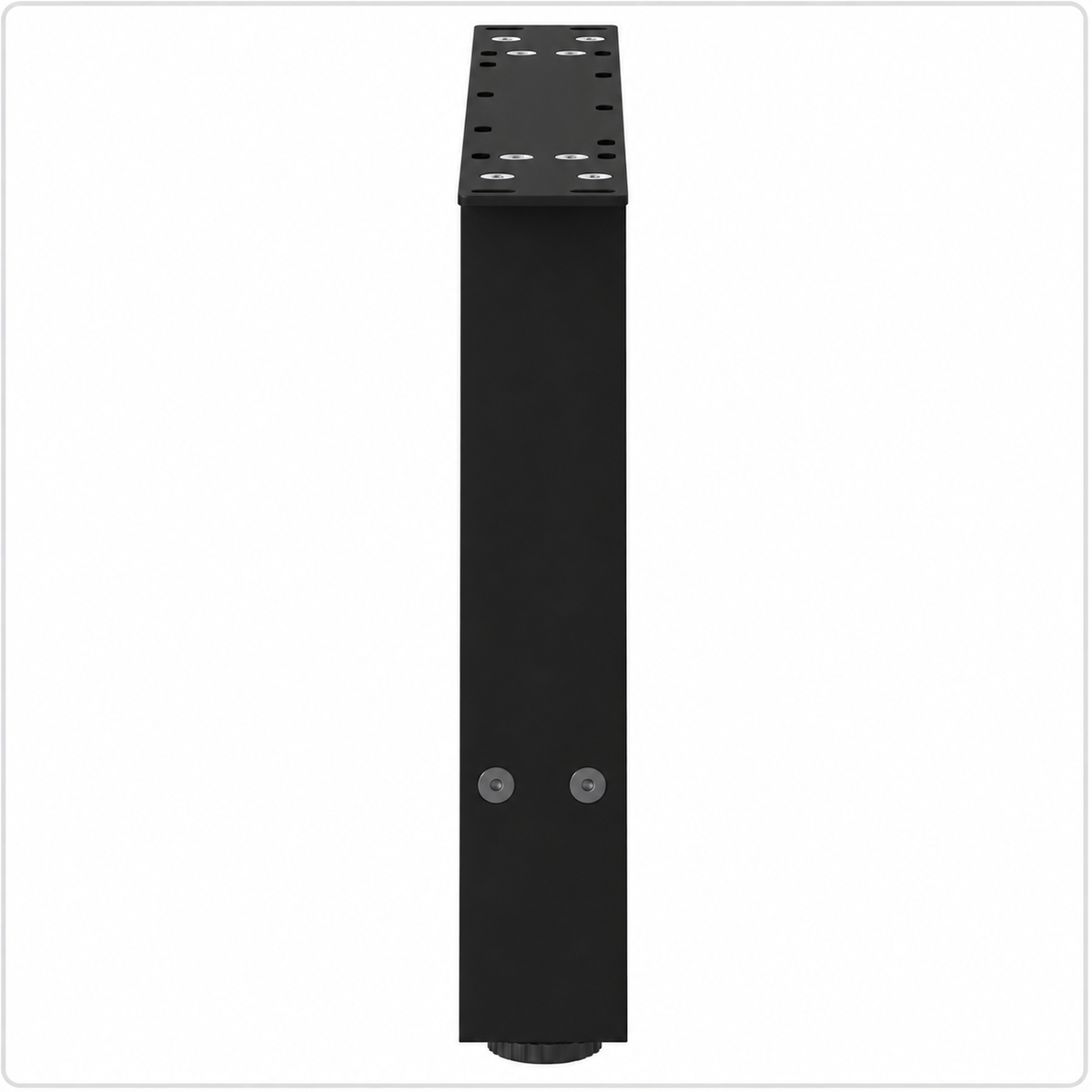 Pieds de table basse en A en acier noir, lot de 2, 70 × 30 cm, vue de profil