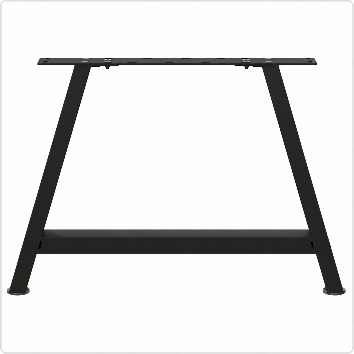Pieds de table basse en A en acier noir, lot de 2, 70 × 42 cm, un pied, vue de face
