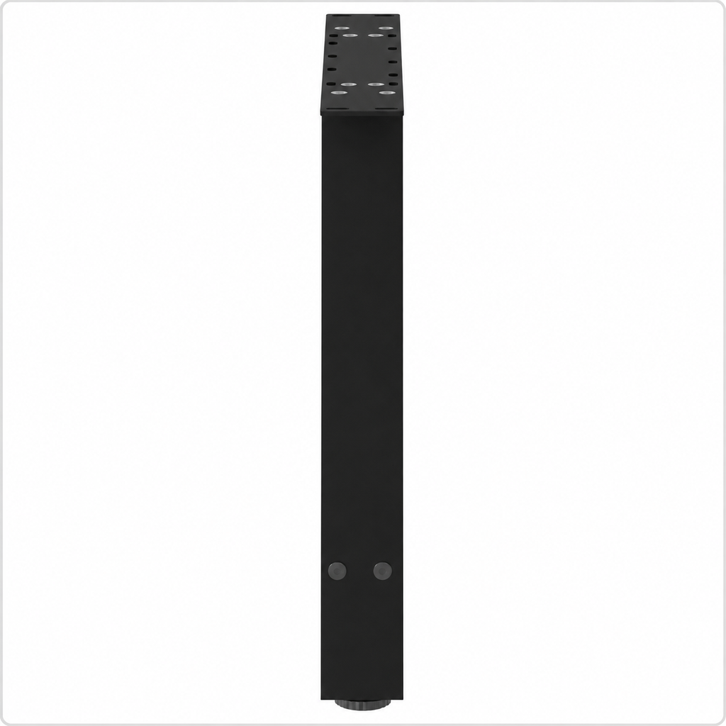 Pieds de table basse en A en acier noir, lot de 2, 70 × 42 cm, vue de profil