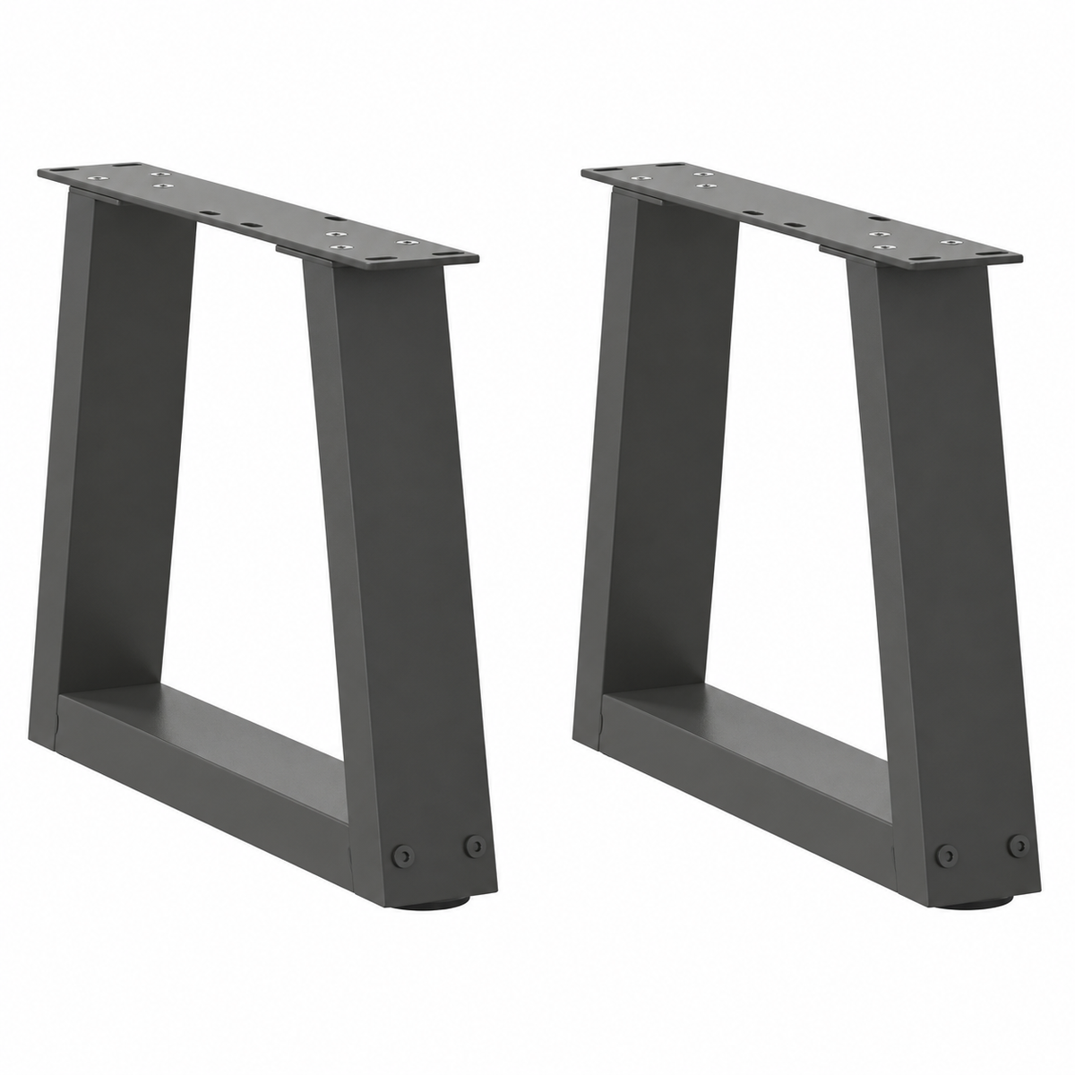 Pieds de table basse en V en acier anthracite, lot de 2, 30 × 30 cm, vue de face