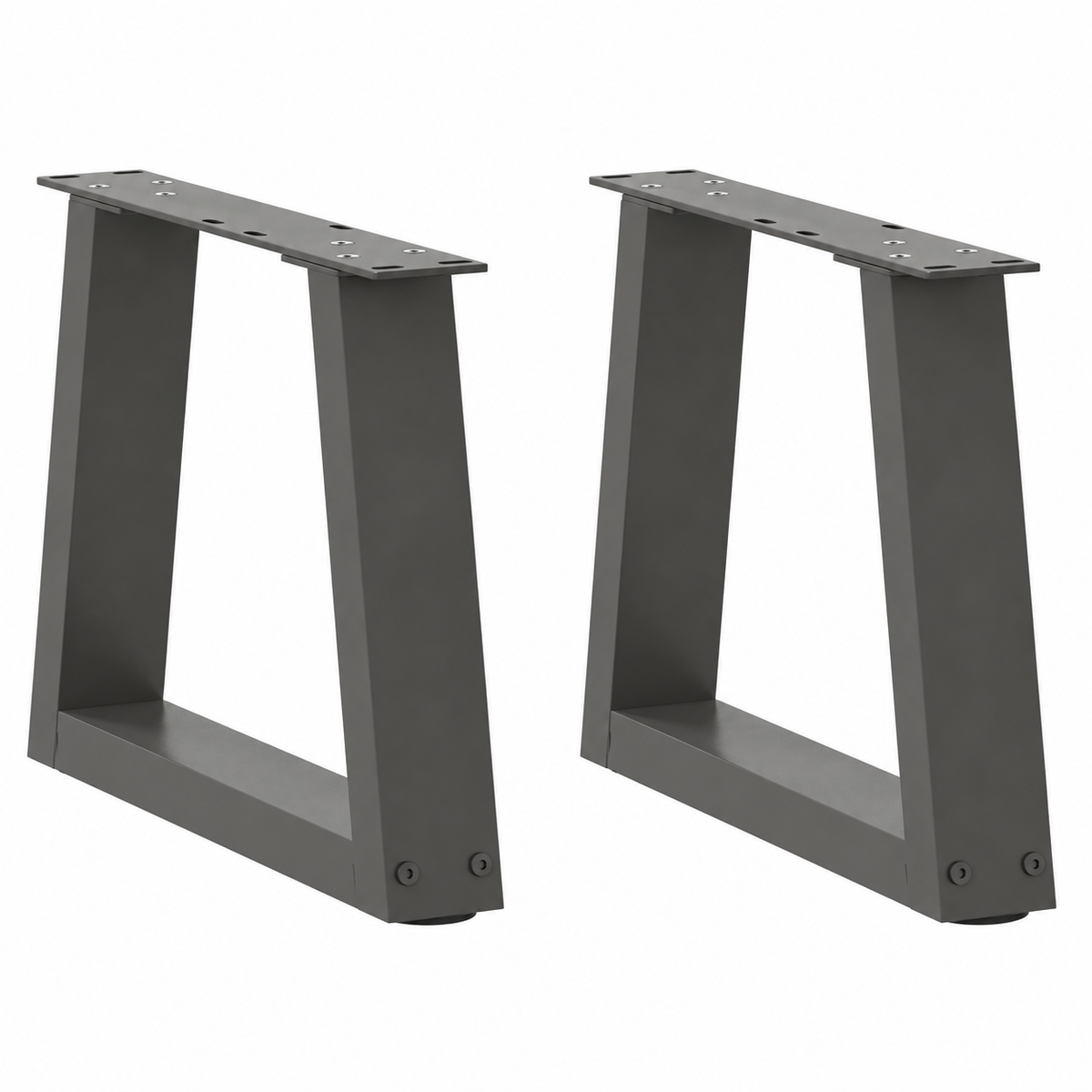 Pieds de table basse en V en acier anthracite, lot de 2, 40 × 30 cm, vue de face