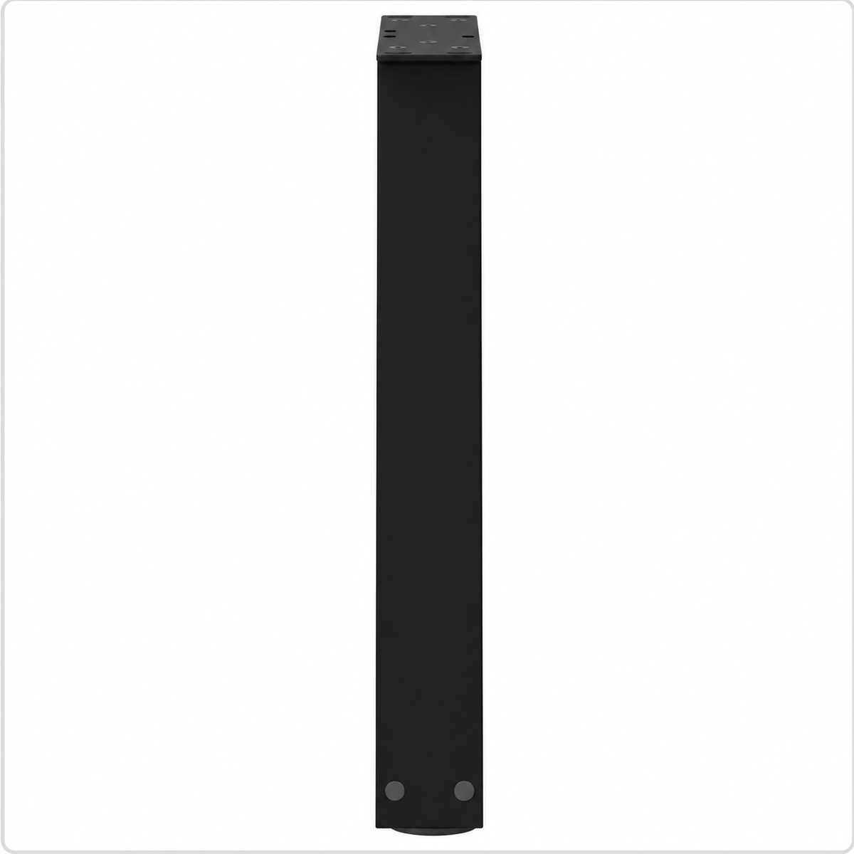 Pieds de table basse en V en acier noir, lot de 2, 28 × 42 cm, vue de profil