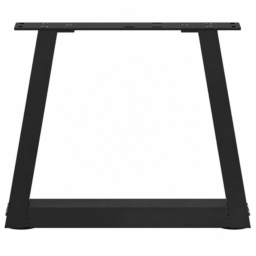 Pieds de table basse en V en acier noir, lot de 2, 30 × 30 cm, un pied, vue de face