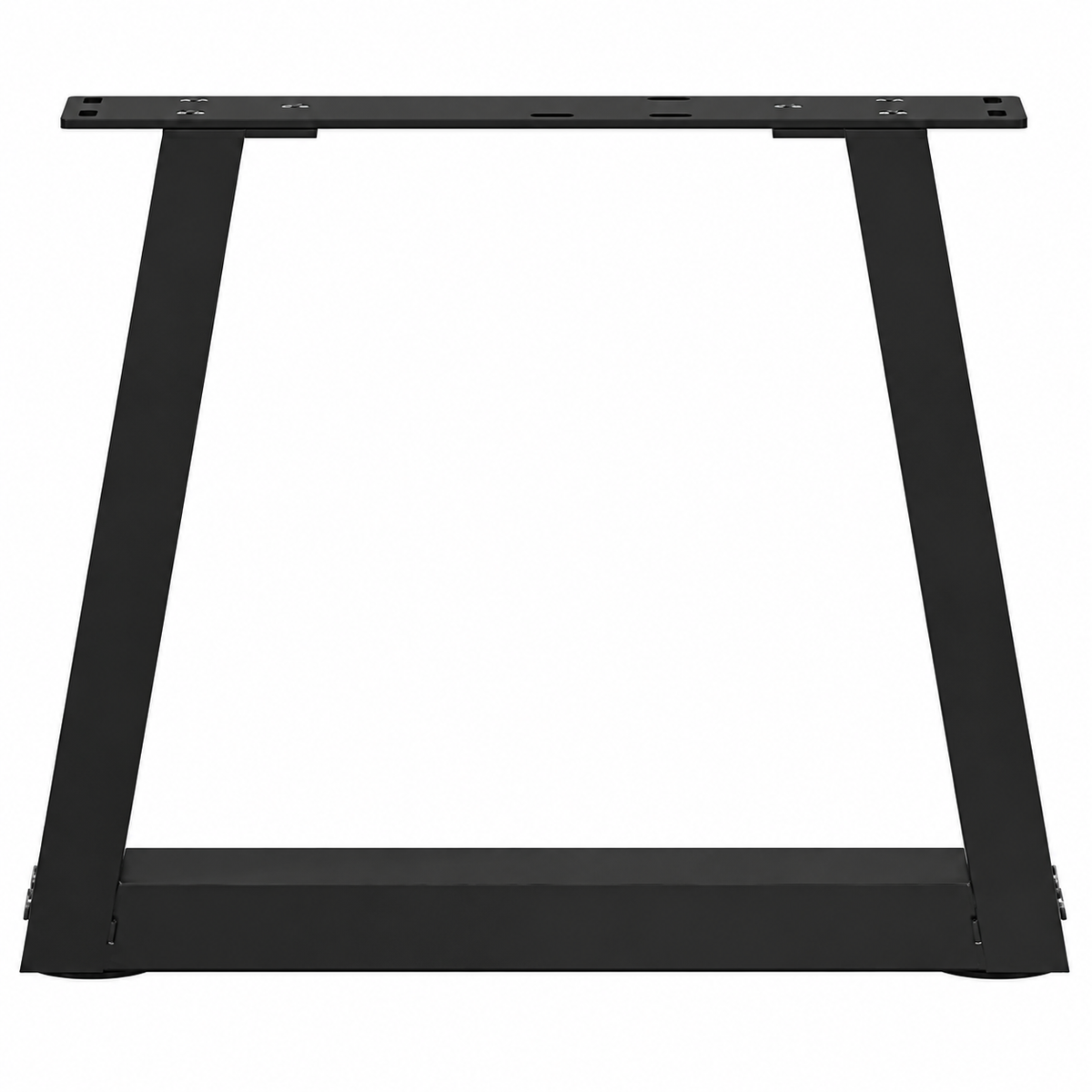 Pieds de table basse en V en acier noir, lot de 2, 30 × 30 cm, un pied, vue de face