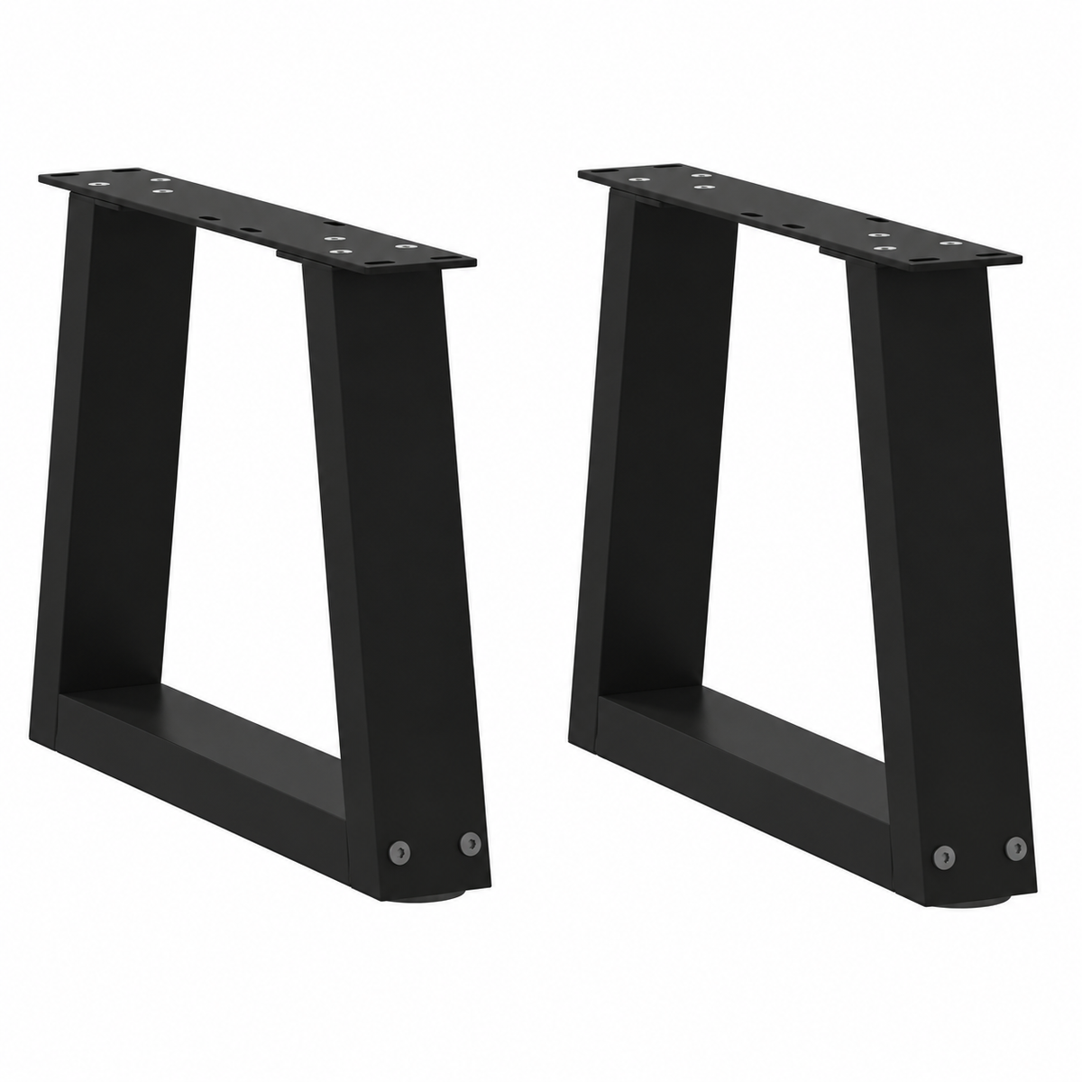 Pieds de table basse en V en acier noir, lot de 2, 30 × 30 cm, vue de face