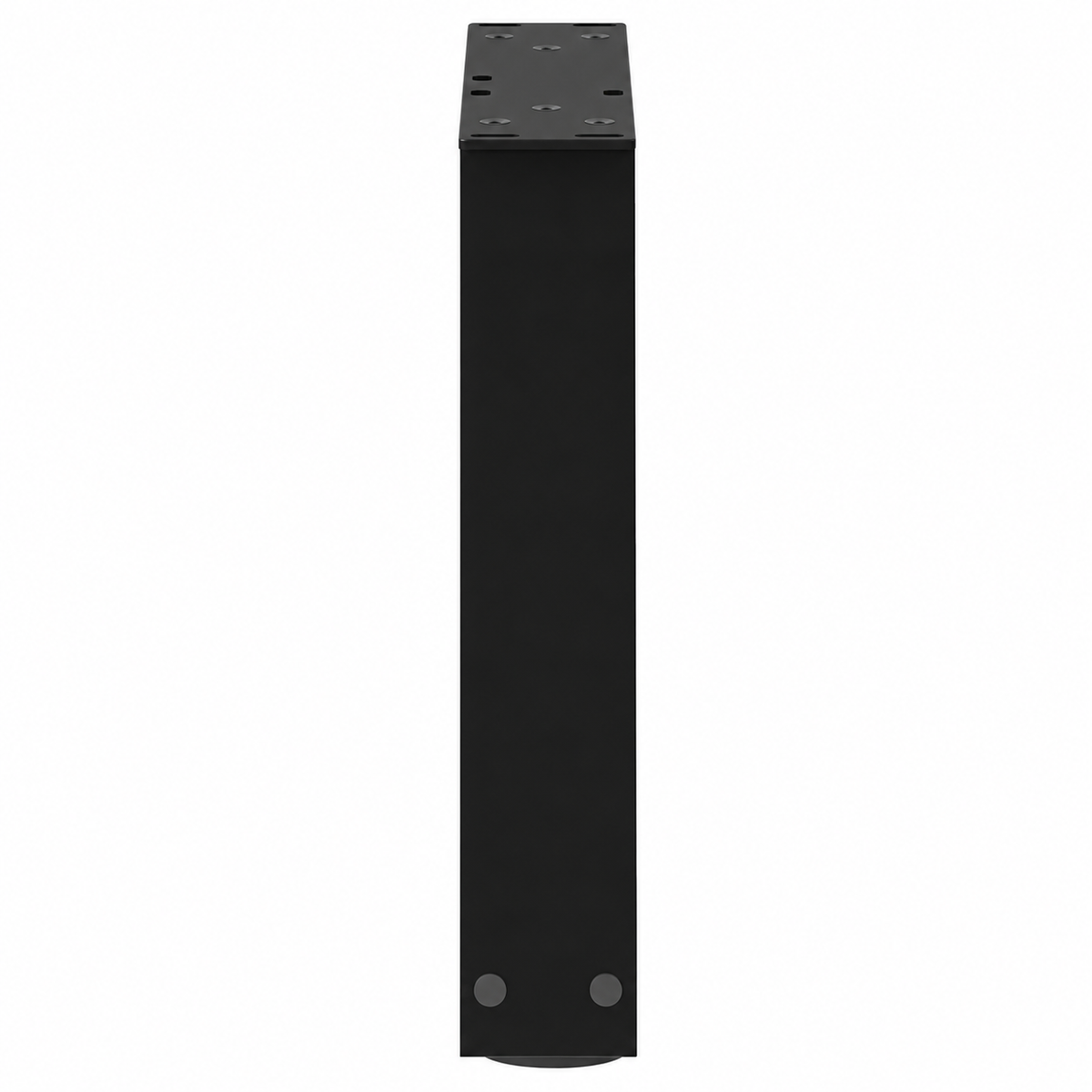 Pieds de table basse en V en acier noir, lot de 2, 30 × 30 cm, vue de profil