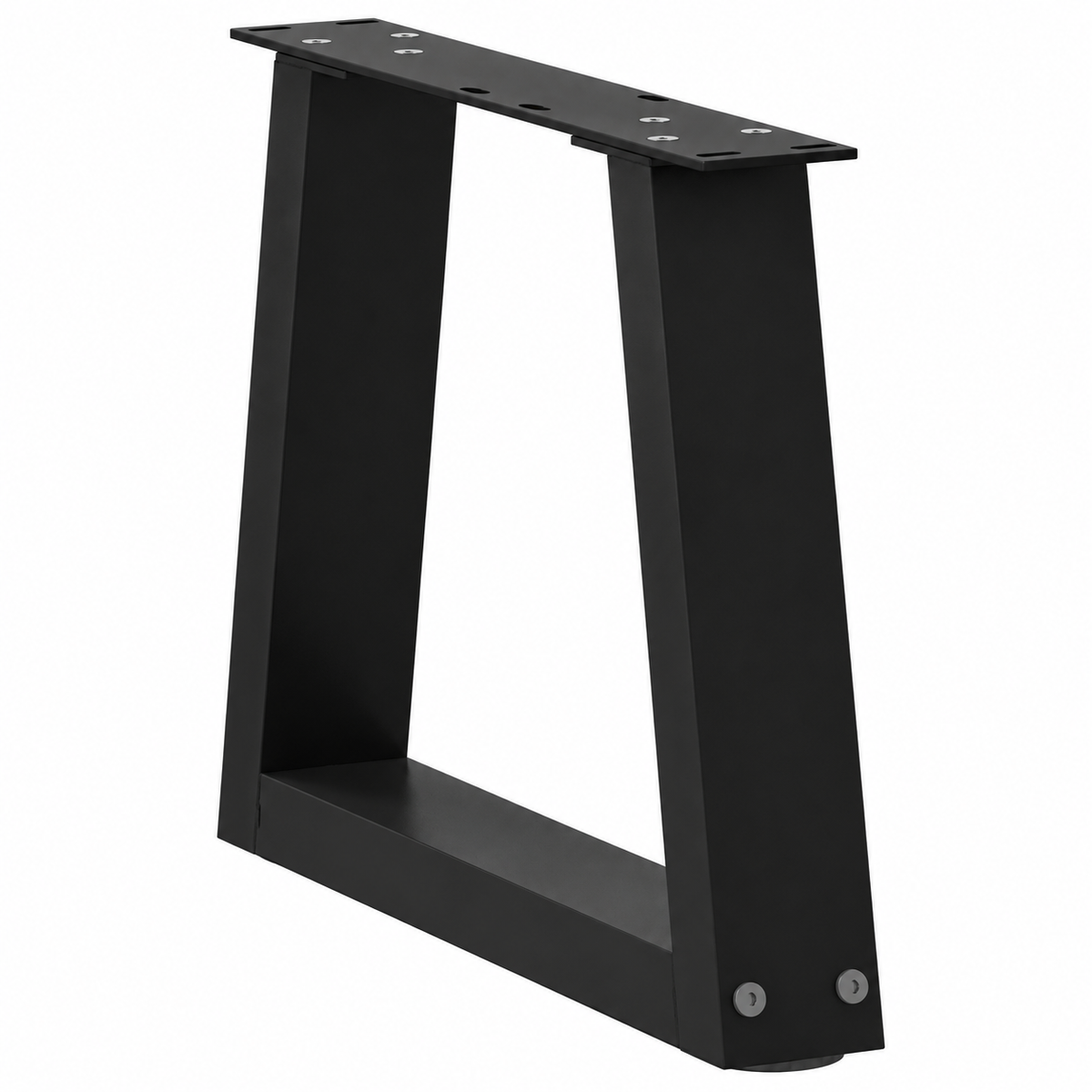 Pieds de table basse en V en acier noir, lot de 2, 30 × 30 cm, vue de trois quarts
