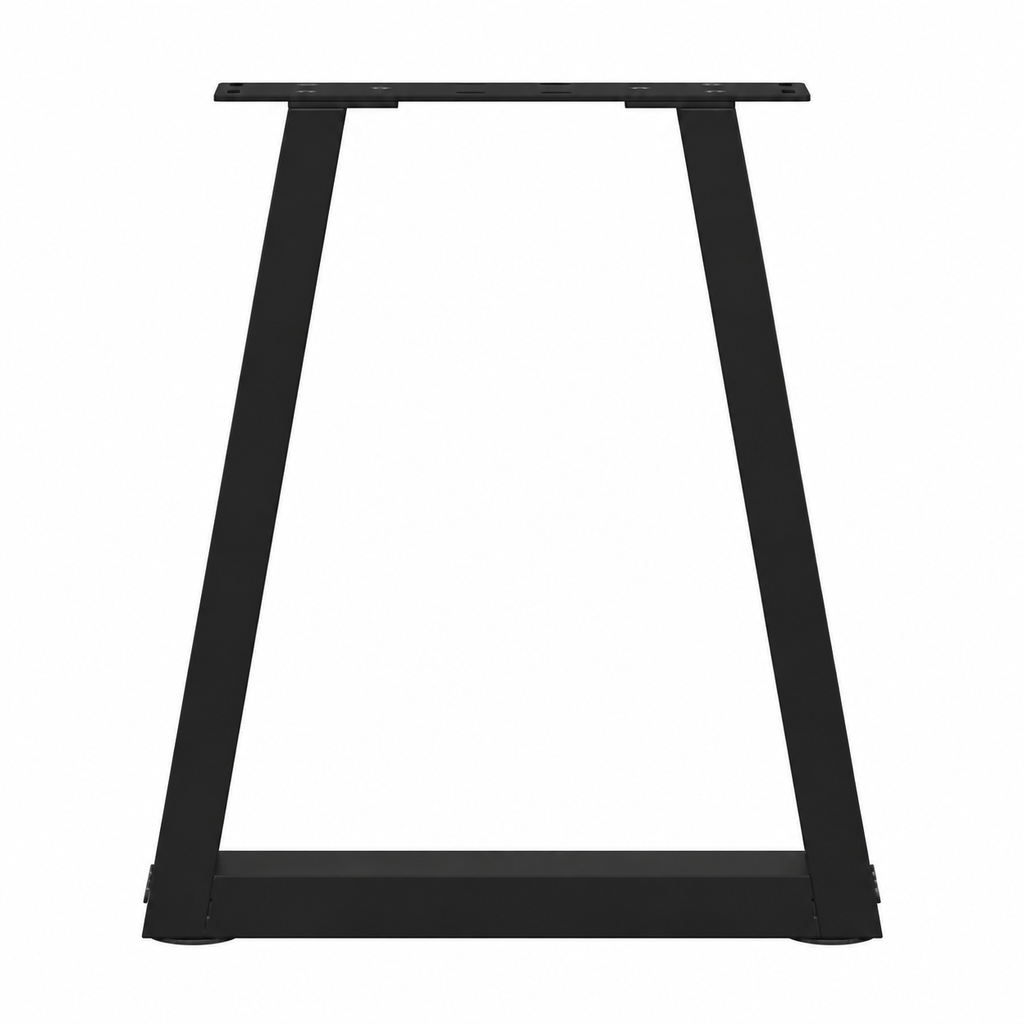 Pieds de table basse en V en acier noir, lot de 2, 38 × 42 cm, un pied, vue de face
