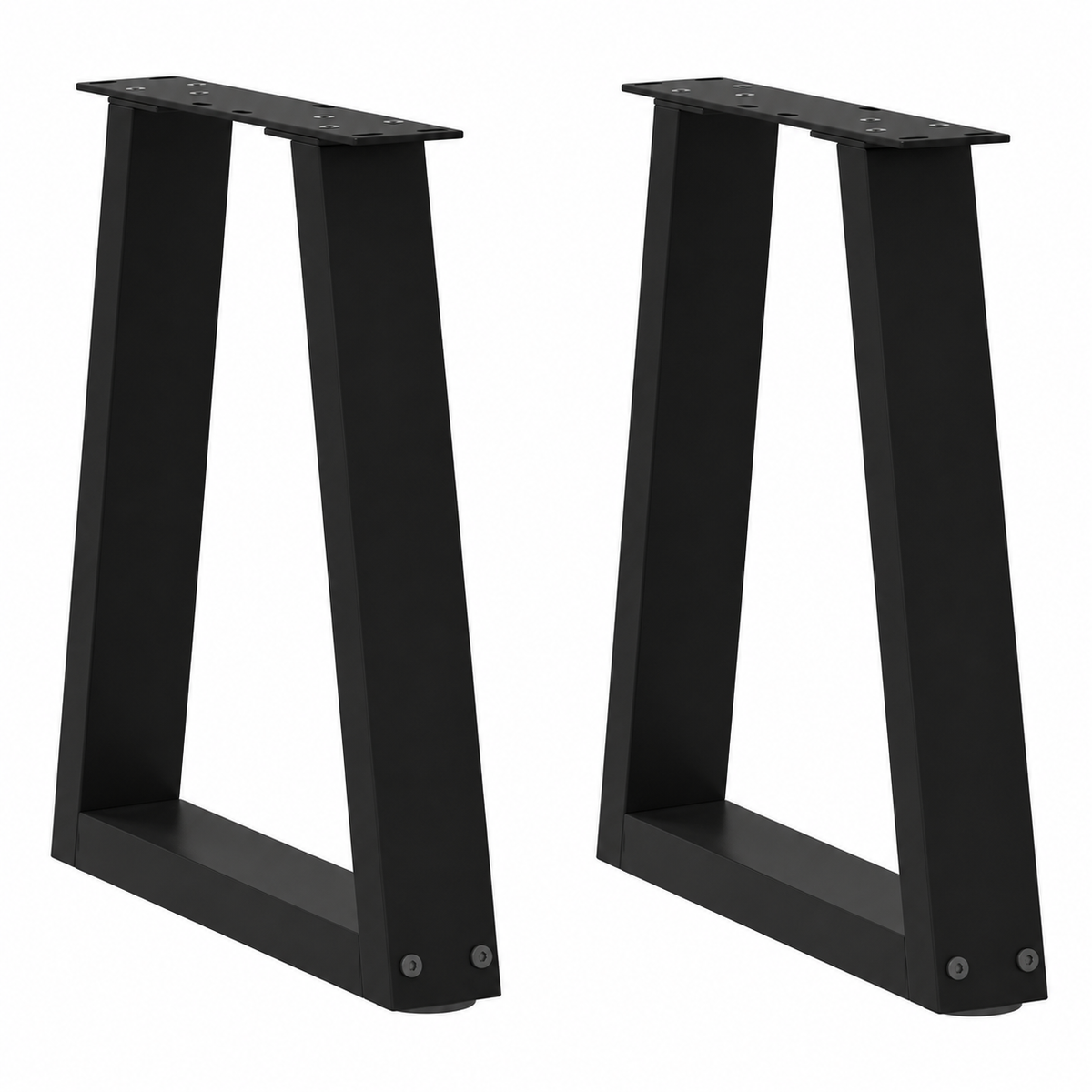 Pieds de table basse en V en acier noir, lot de 2, 38 × 42 cm, vue de face