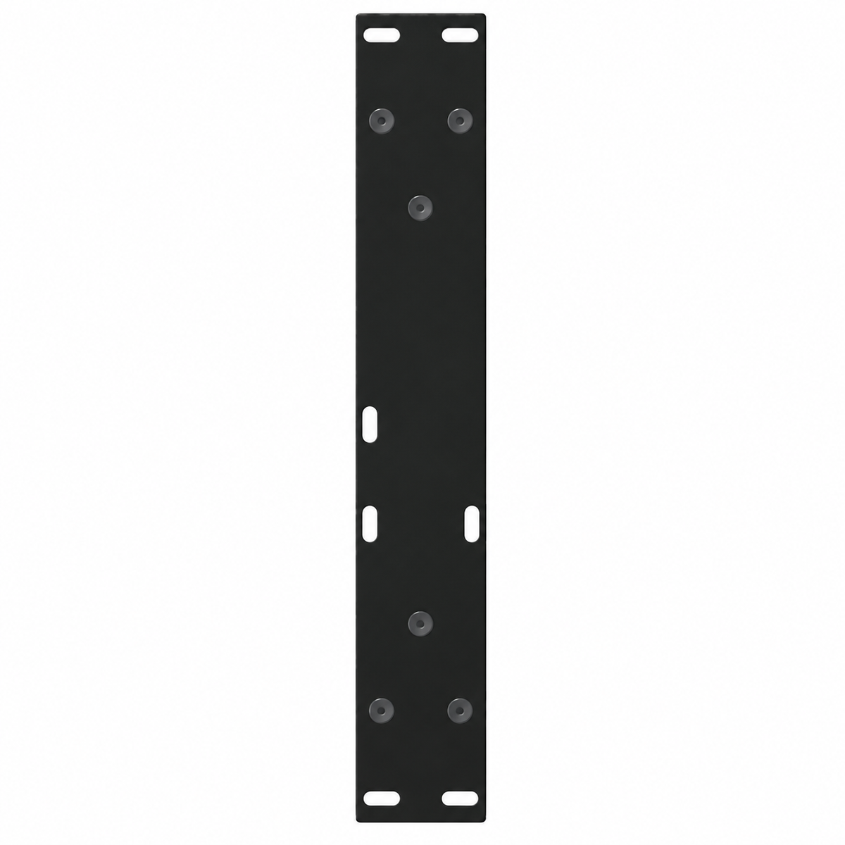 Plaque de fixation pré-percée des pieds de table basse en V en acier noir, 40 × 30 cm, vue de dessus